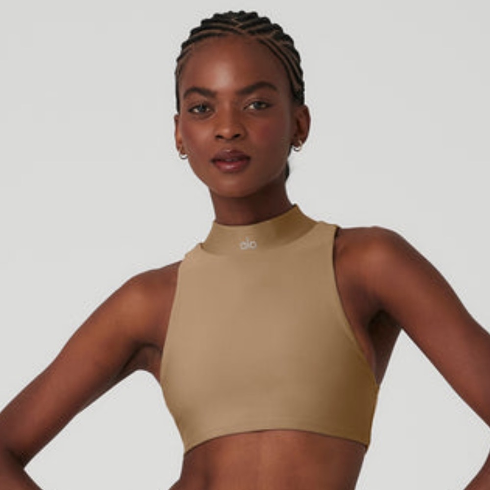 Alo Yoga Airlift Fuse Bra Tank in Gravel